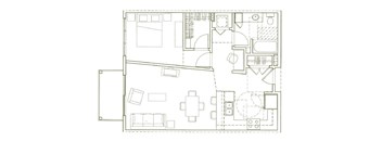 Eden Hill Apartments in Seattle, Washington A6 Floor Plan