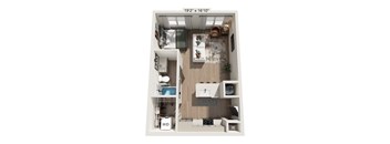 The Wrenley Apartments Charlotte, NC Studio Floor Plan A1
