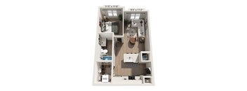 The Wrenley Apartments Charlotte, NC One Bedroom Floor Plan A1A