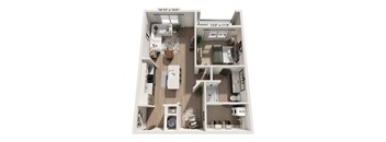 The Wrenley Apartments Charlotte, NC One Bedroom Floor Plan A4