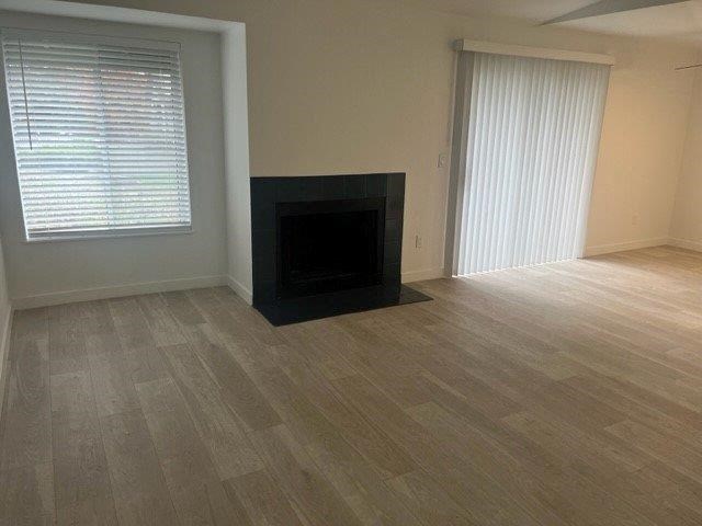 Elevate Apartments in Lynwood, Washington Living Room with Fireplace