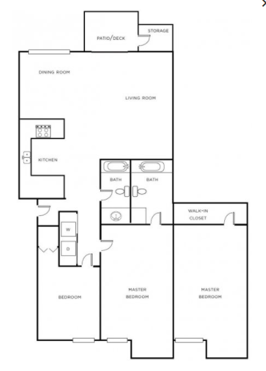 Eleven Pines 3x2 Floor Plan