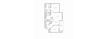 A floor plan of a house with labeled rooms such as Bedroom, Living, Dining, Study, and Entry.