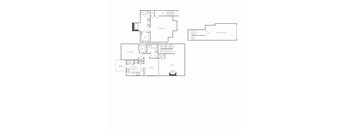 A floor plan of a house with a garage.