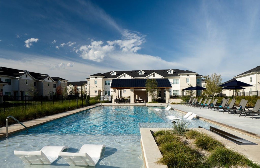 Emerson at Leander Pool with Lounge Chairs