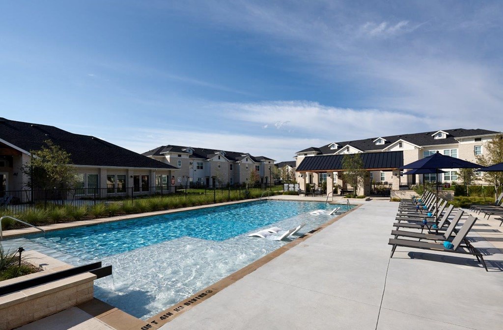 Emerson at Leander Pool with Lounge Chairs