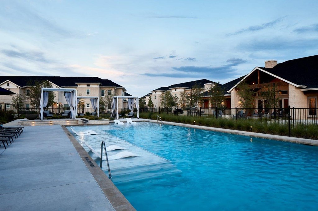 Emerson at Leander Pool with Lounge Chairs