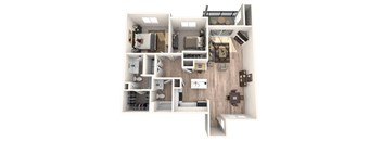 Evans Creek at Woodbridge Apartments in Redmond, Washington Bridlecrest Renovated Floor Plan