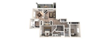 Evans Creek at Woodbridge Apartments in Redmond, Washington Idylwood Renovated Floor Plan