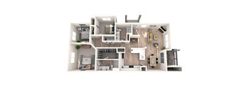 Evans Creek at Woodbridge Apartments in Redmond, Washington Willows Floor Plan