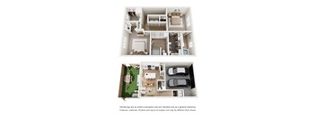 Everbloom Rental Homes in Melissa, Texas 2x2 Floor Plan