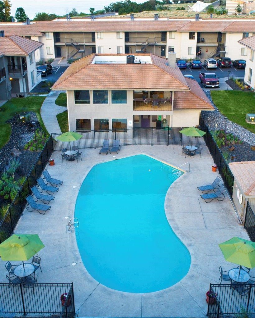 Evergreen Ridge Pool with Lounge Chairs