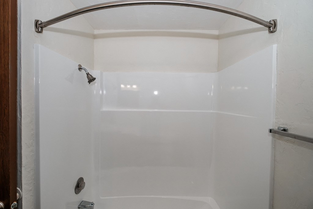 a view of the shower in the master bathroom