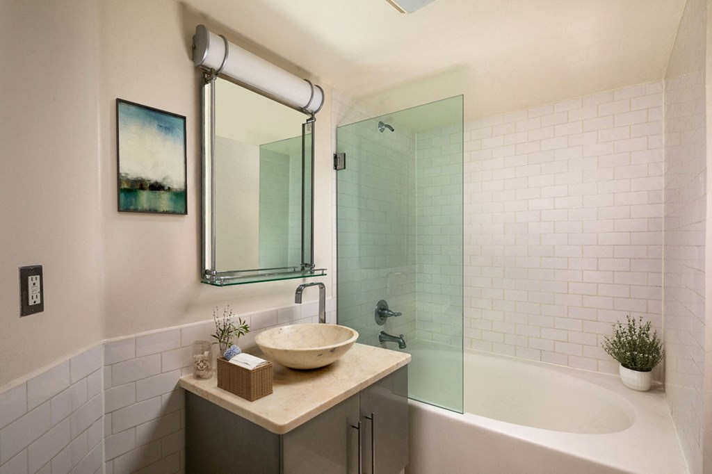a bathroom with a sink and a bathtub