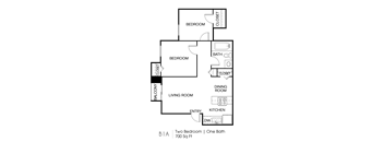 The Carmen Apartments B1 Floor Plan