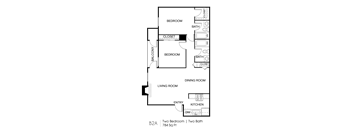 The Carmen Apartments B2 Floor Plan