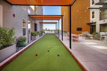 Outdoor Courtyards with Bocce Ball and Fire Pits