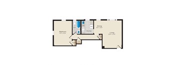 Falkland Chase Apartments in Silver Spring, Maryland 1 Bedroom Floor Plan