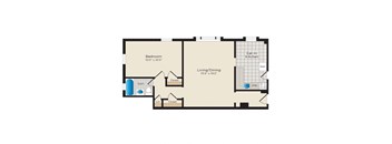 Falkland Chase Apartments in Silver Spring, Maryland 1 Bedroom Floor Plan