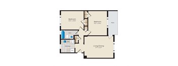 Falkland Chase Apartments in Silver Spring, Maryland 2 Bedroom Floor Plan