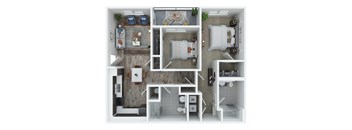 Union at Pacific Highway Apartments in Corvallis, Oregon 2x2 B Floor Plan