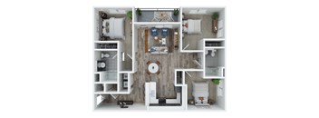 Union at Pacific Highway Apartments in Corvallis, Oregon 3x2 Floor Plan