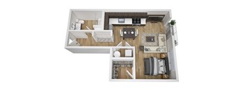 Sawtooth Flats Apartments in Post Falls, Idaho Studio Floor Plan