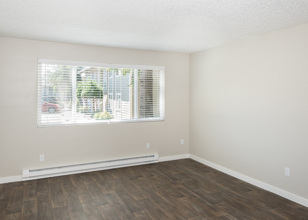 Fox Pointe Apartments Two Bedroom Model Bedroom and Window