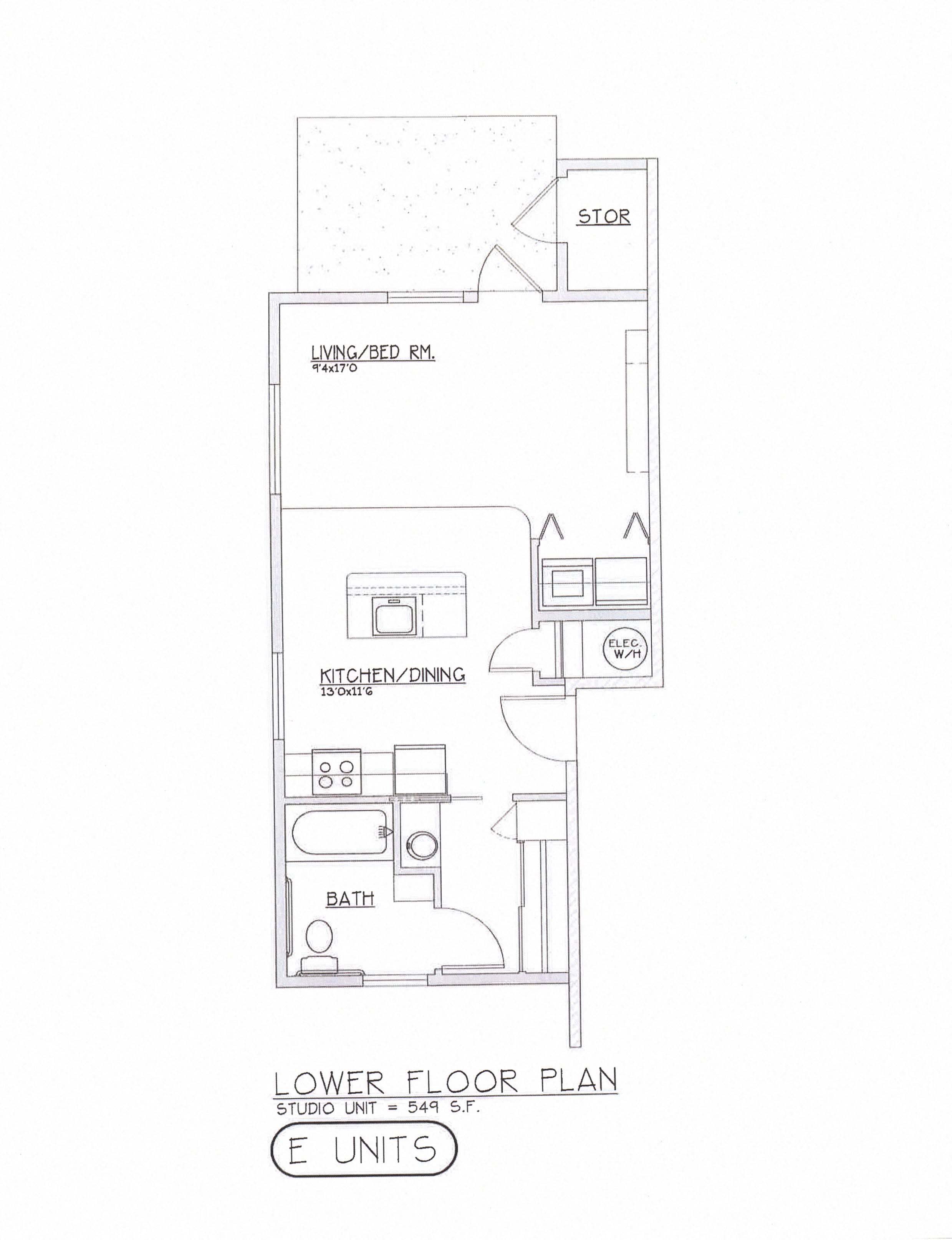 Fruitland Meadow Apartments in Salem, Oregon Studio Floor Plan