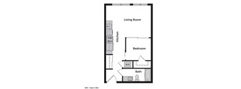 GEO Apartments Open 1 Bed MFTE Floor Plan