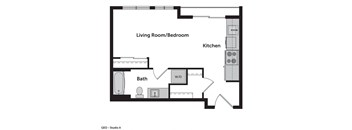 GEO Apartments Studio A Floor Plan