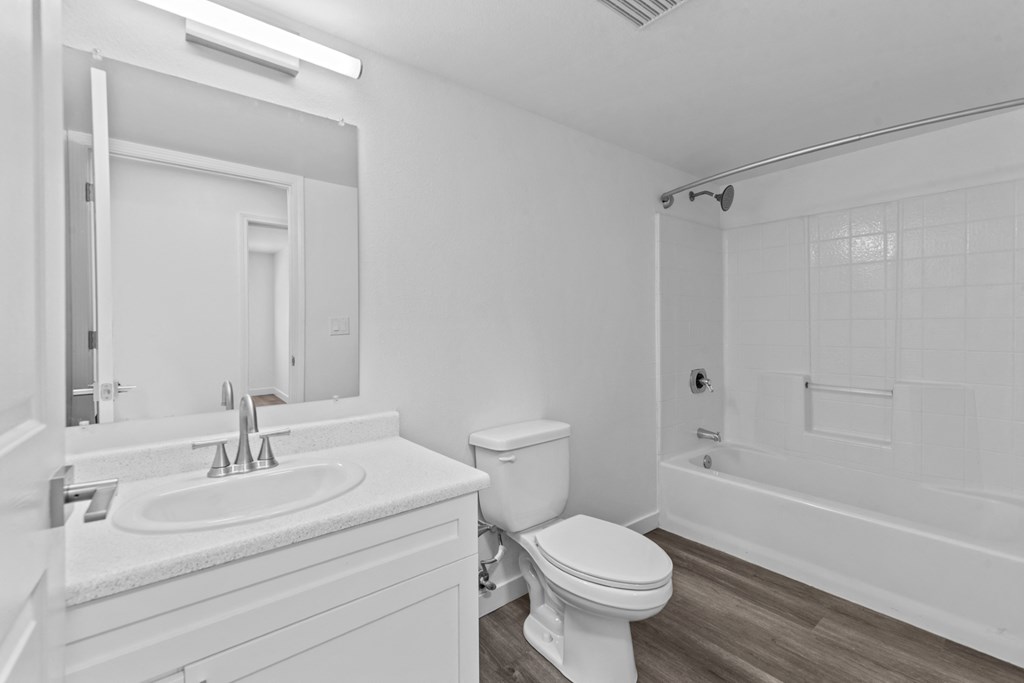 a bathroom with a toilet and a sink and a tub