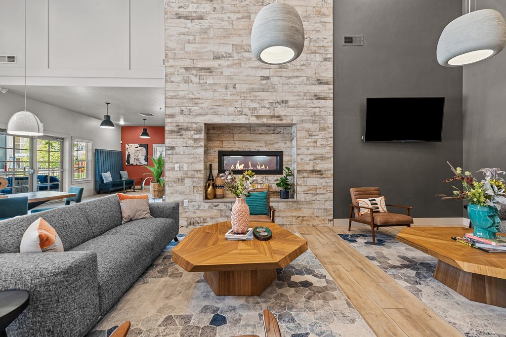 Prelude at Paramount Apartments Clubhouse Couch