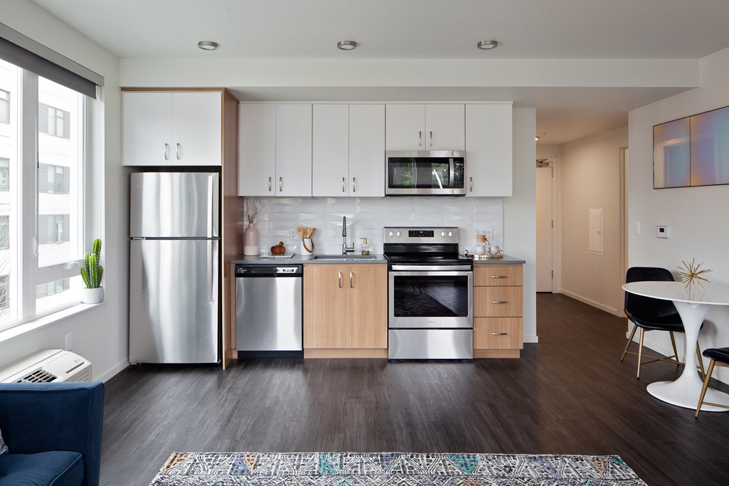 Grant Park Village kitchen showing cabinets and appliances