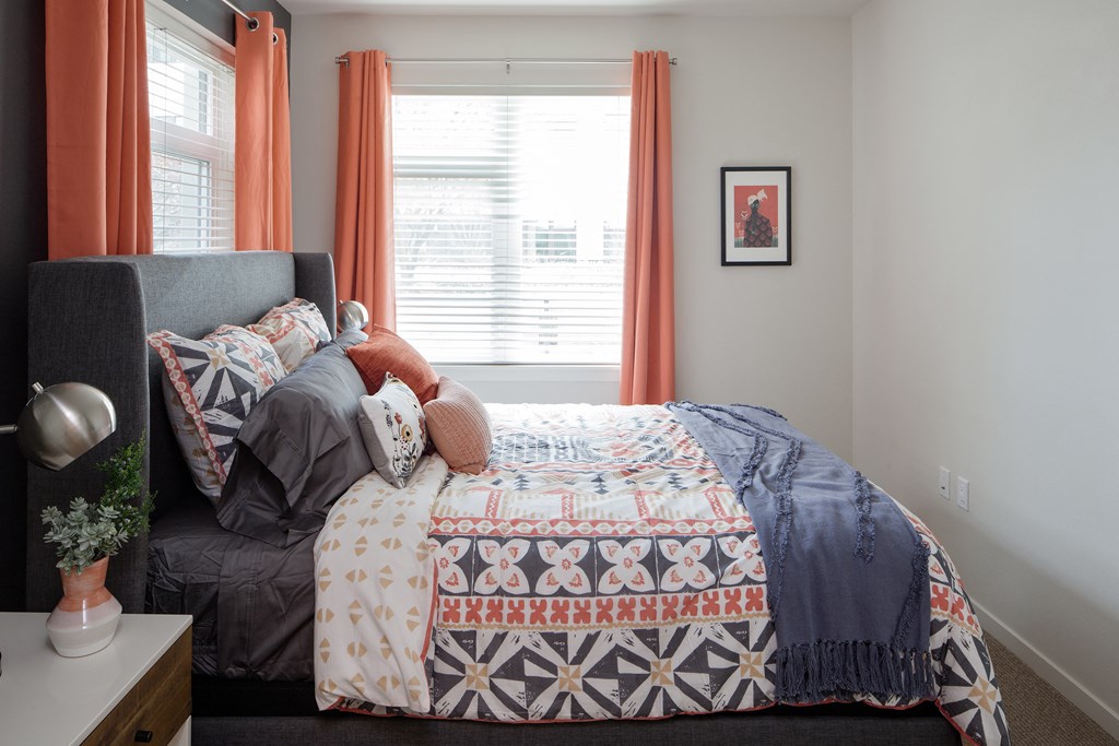 Grant Park village shot of bed and window views