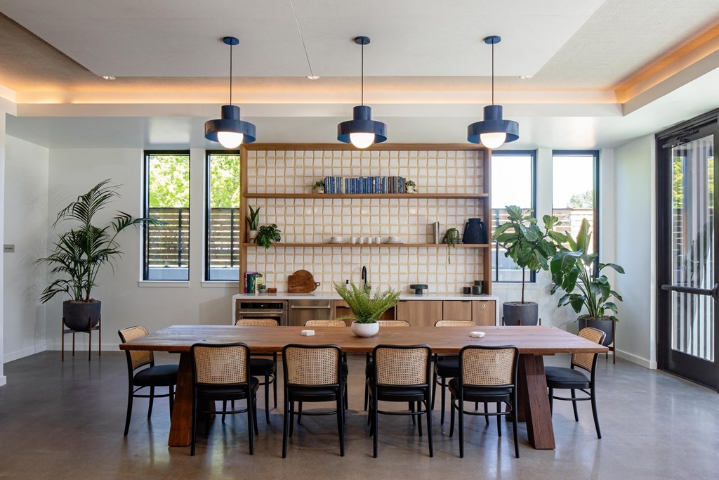 The Gabe Apartments in Portland, Oregon Lounge and Kitchen