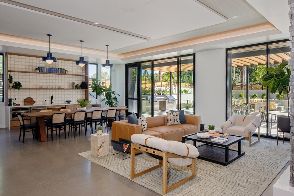 The Gabe Apartments in Portland, Oregon Lounge and Kitchen