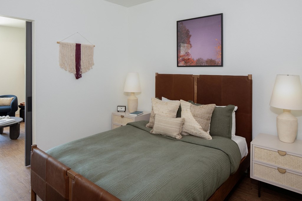 The Gabe Apartments in Portland, Oregon Model Bedroom