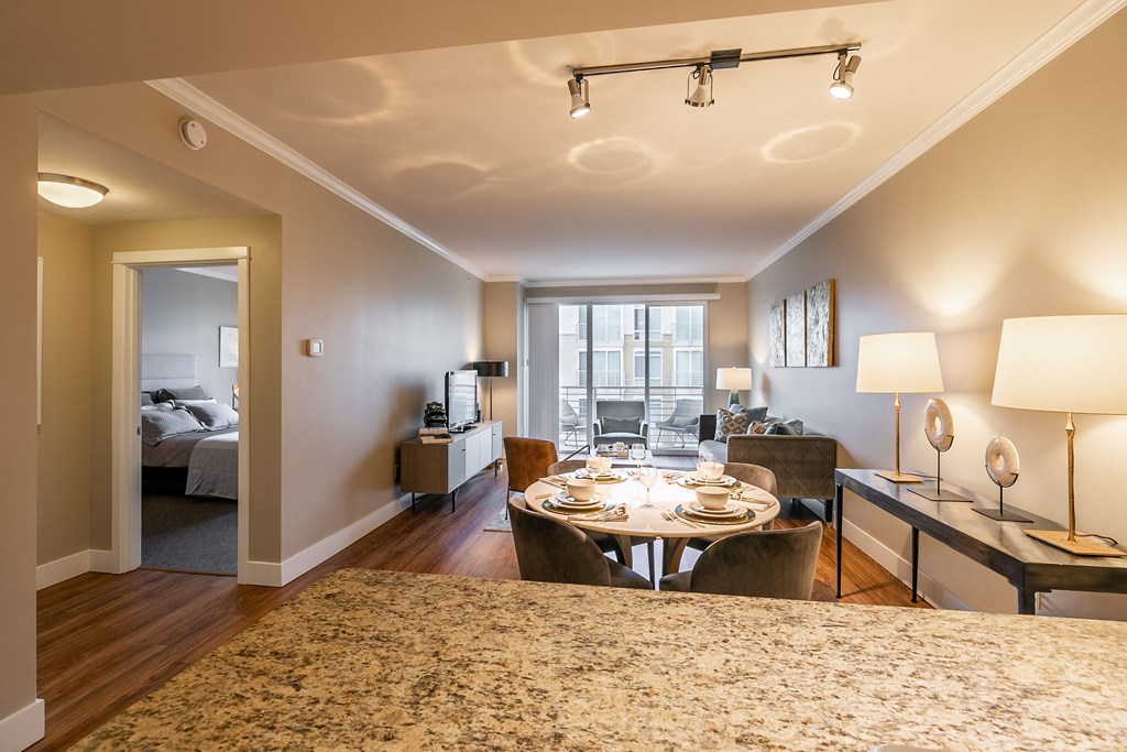 The Mercer Apartments Model Dining Room