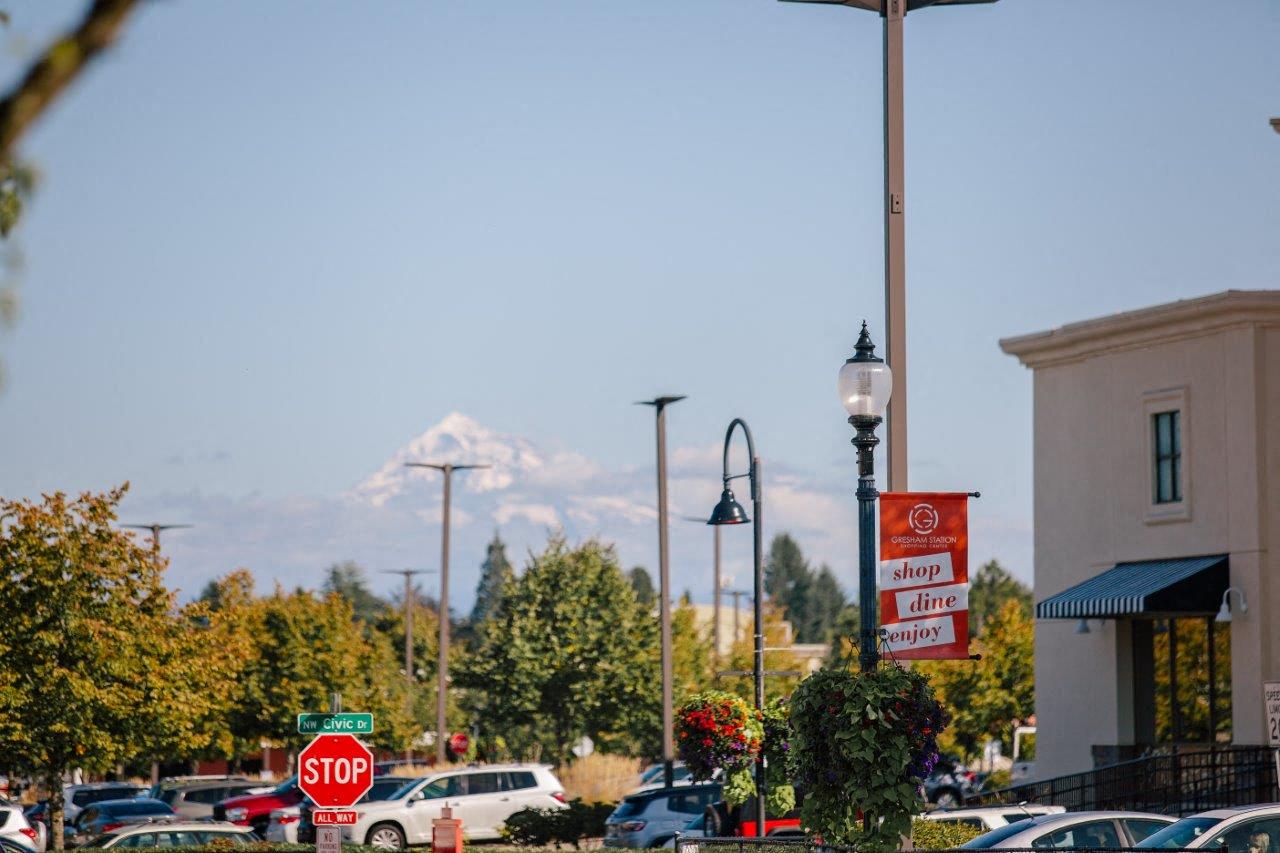 Campbell Park Gresham street with signs
