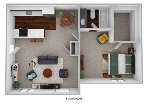 Harwell Apartments 3D Floor Plans A2