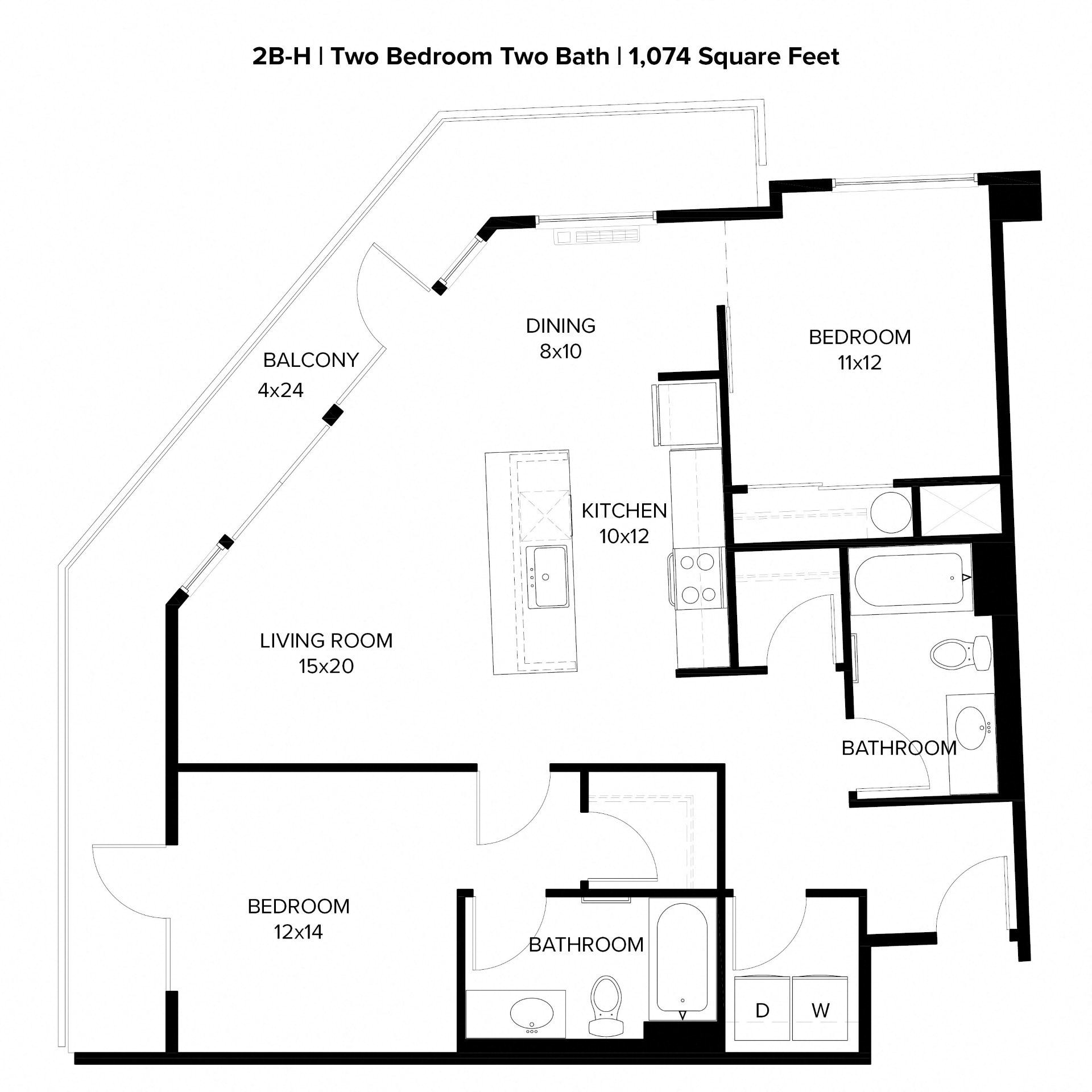 Harbor Sky 2x2 C Floor Plan