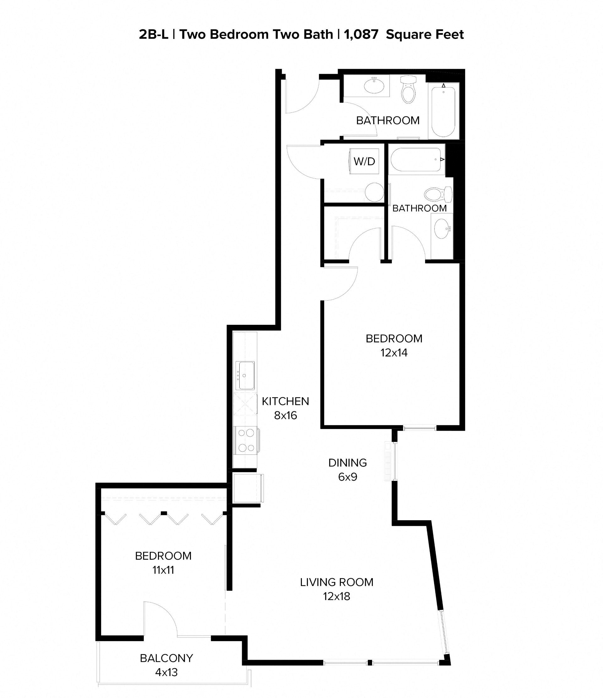 Harbor Sky 2x2 D Floor Plan