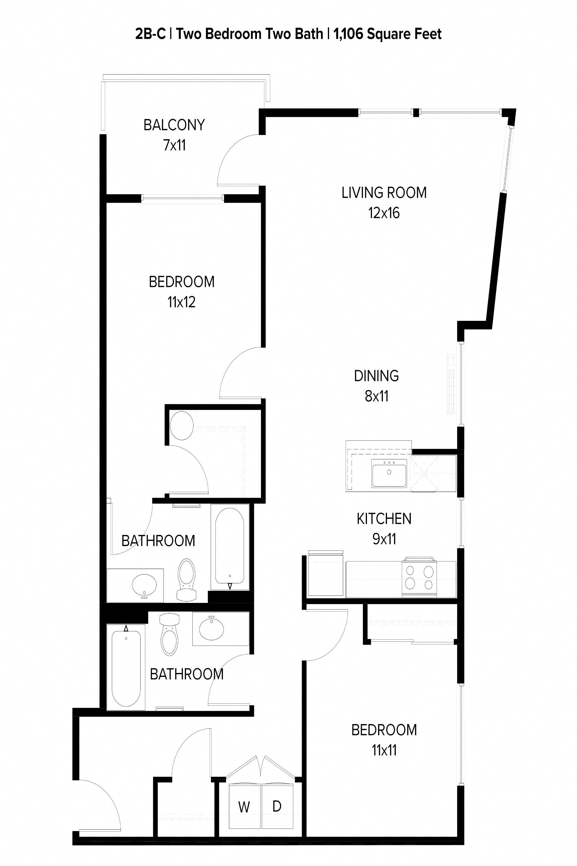 Harbor Sky 2x2 F Floor Plan
