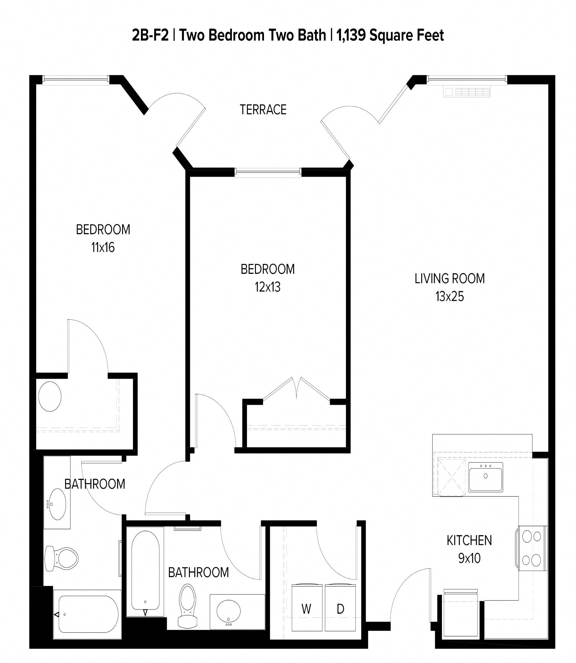 Harbor Sky 2x2 I Floor Plan