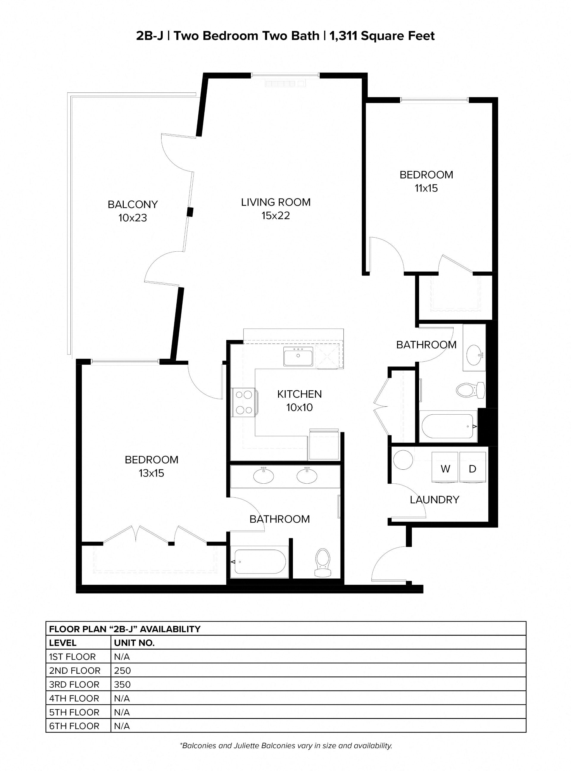 Harbor Sky 2x2 K Floor Plan