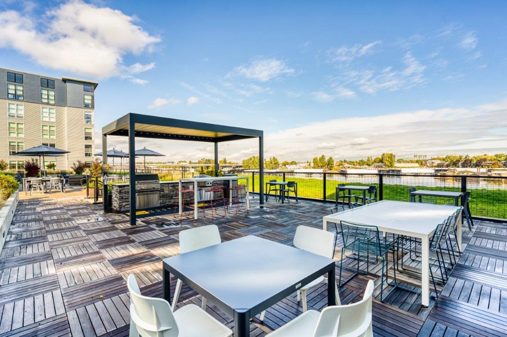 Harbor Sky Patio with Ample Seating and BBQ