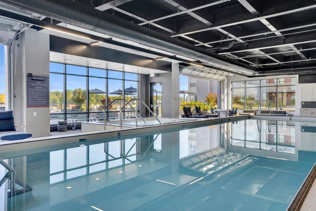 Harbor Sky Pool and Hot Tub with Lounge Chairs and Views