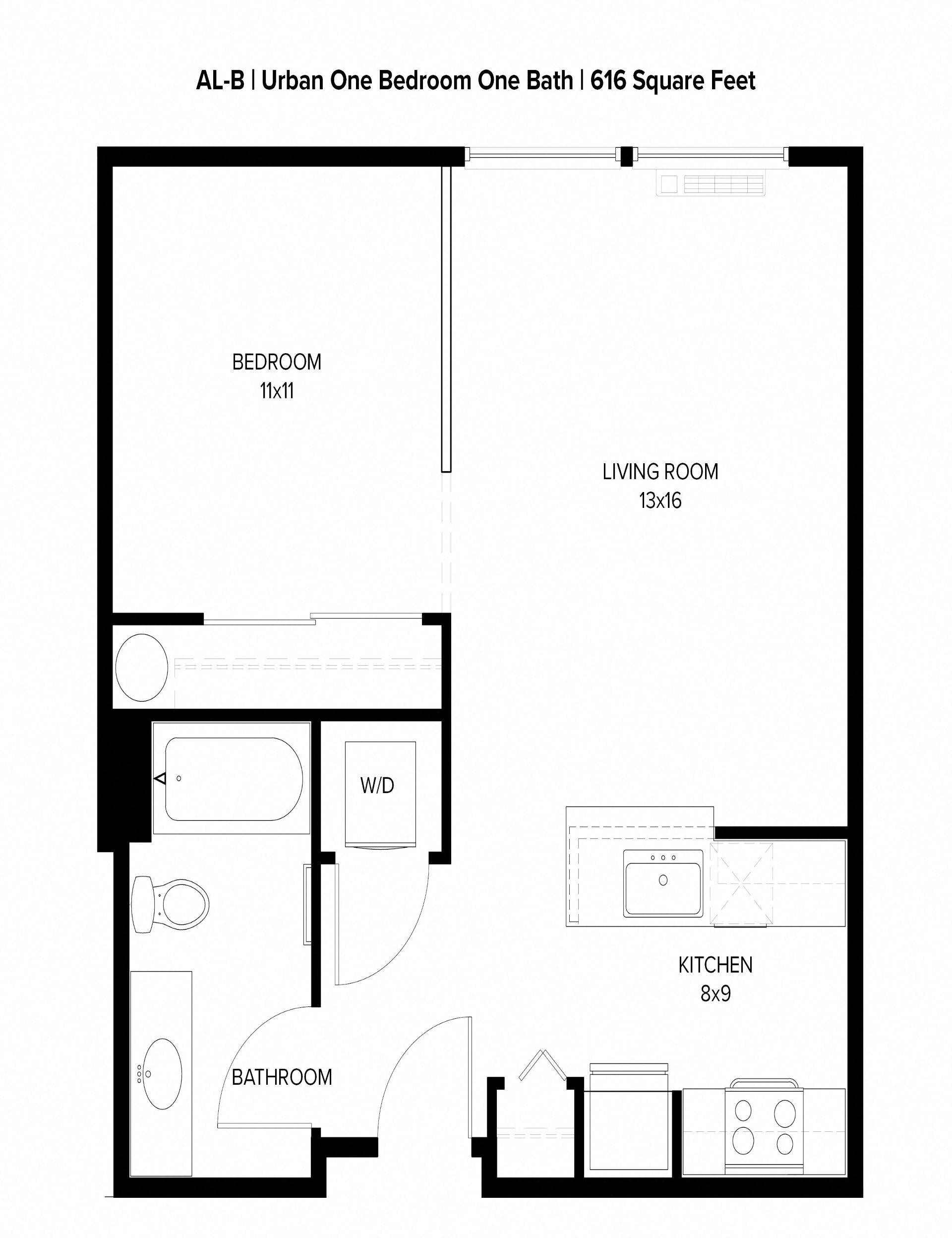 Harbor Sky Studio D Floor Plan