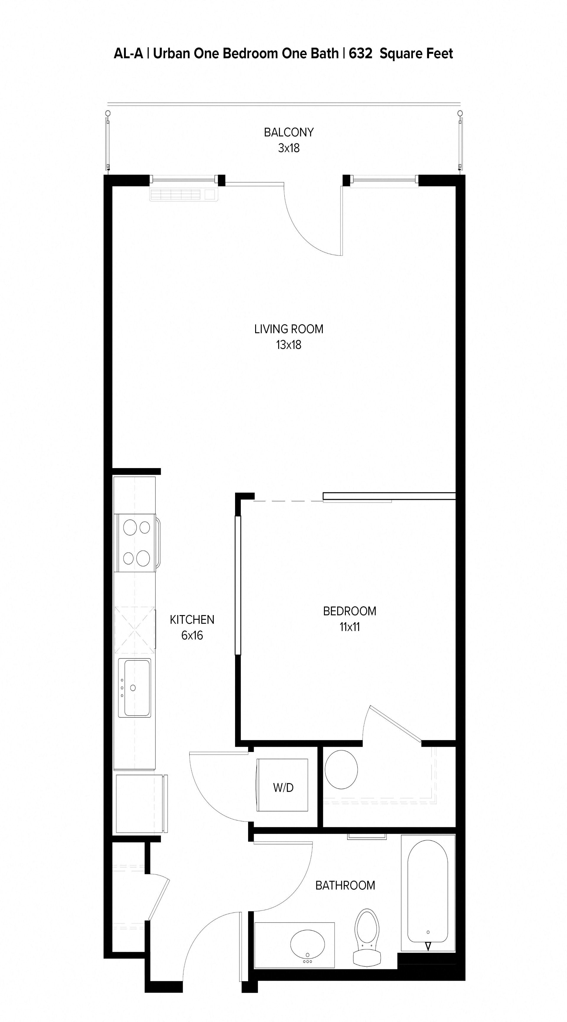 Harbor Sky Studio E Floor Plan